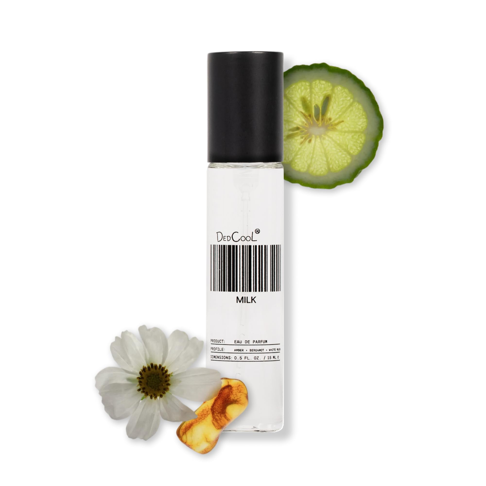 DedCool Eau de Parfum | Xtra Milk | Bergamot, White Musk & Amber | Clean Unisex Fragrance | Non-Toxic, Vegan | Travel Size Perfume, 15 mL
