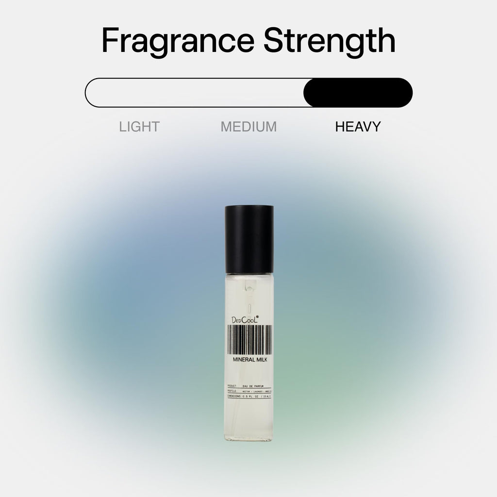 DedCool Eau de Parfum | Xtra Milk | Bergamot, White Musk & Amber | Clean Unisex Fragrance | Non-Toxic, Vegan | Travel Size Perfume, 15 mL