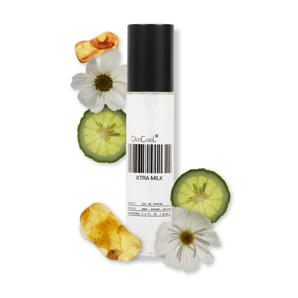 DedCool Eau de Parfum | Xtra Milk | Bergamot, White Musk & Amber | Clean Unisex Fragrance | Non-Toxic, Vegan | Travel Size Perfume, 15 mL