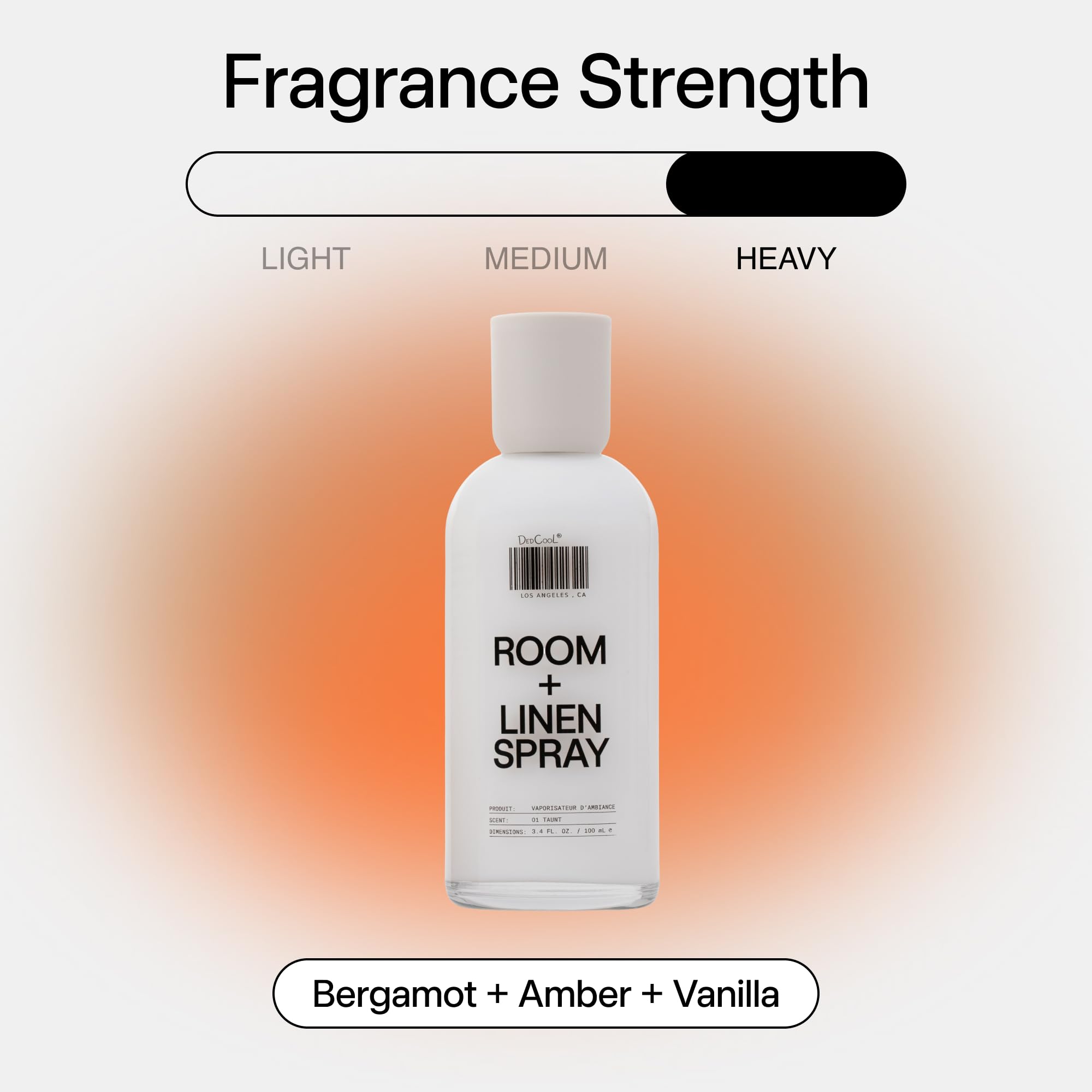 DedCool Room + Linen Spray in Xtra Milk | Natural Fabric & Linen Spray | Non-Toxic, Essential Oil Infused | Freshens Home, Bedding, Couch, Closet & Bath | 3 fl oz
