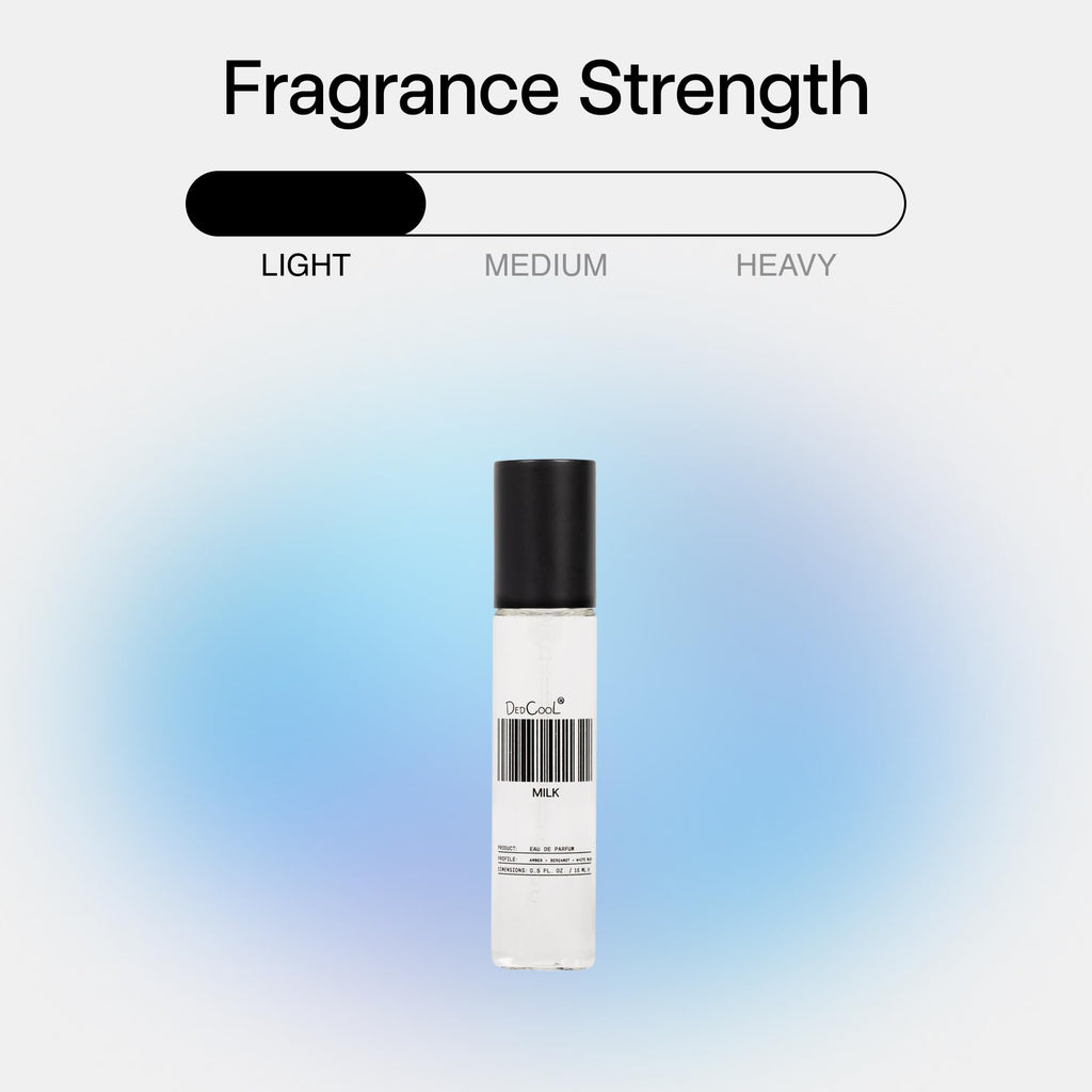 DedCool Eau de Parfum | Xtra Milk | Bergamot, White Musk & Amber | Clean Unisex Fragrance | Non-Toxic, Vegan | Travel Size Perfume, 15 mL