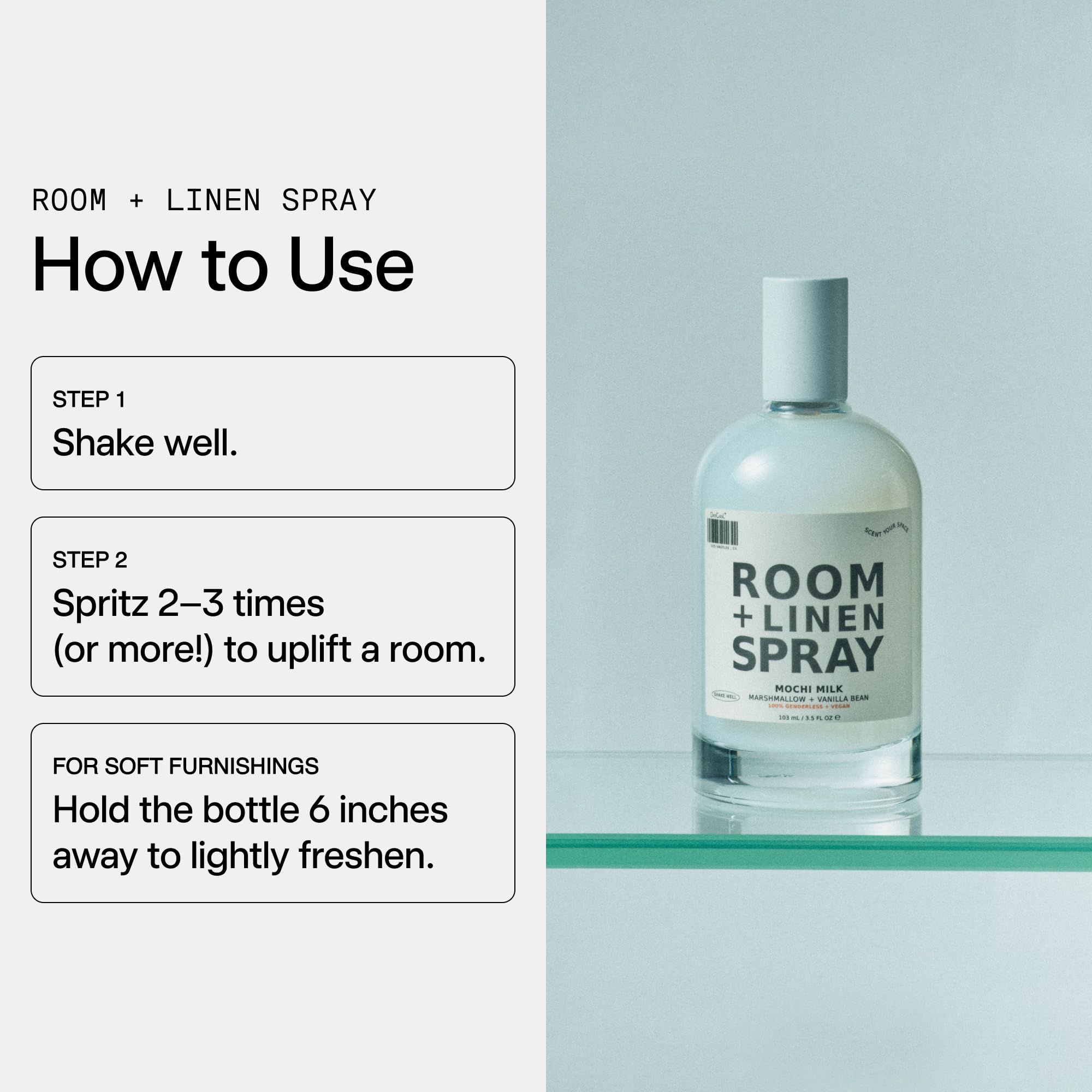 DedCool Room + Linen Spray in Xtra Milk | Natural Fabric & Linen Spray | Non-Toxic, Essential Oil Infused | Freshens Home, Bedding, Couch, Closet & Bath | 3 fl oz