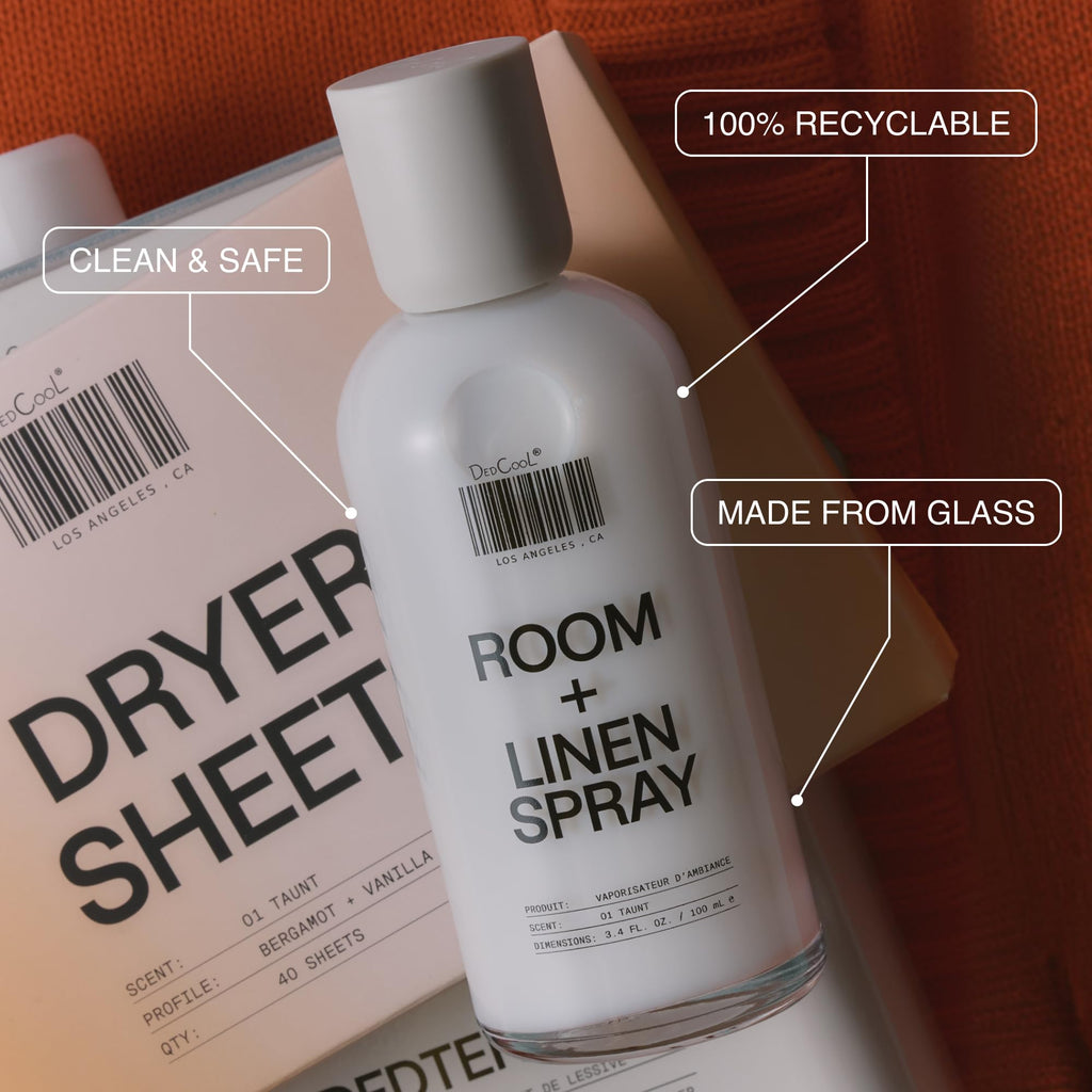 DedCool Room + Linen Spray in Xtra Milk | Natural Fabric & Linen Spray | Non-Toxic, Essential Oil Infused | Freshens Home, Bedding, Couch, Closet & Bath | 3 fl oz