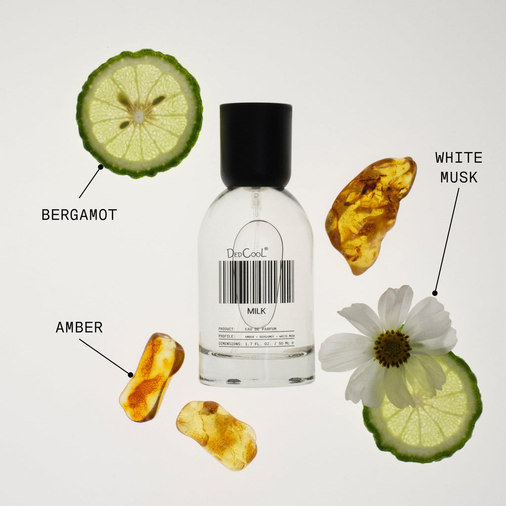 DedCool Eau de Parfum | Xtra Milk | Bergamot, White Musk & Amber | Clean Unisex Fragrance | Non-Toxic, Vegan | Travel Size Perfume, 15 mL