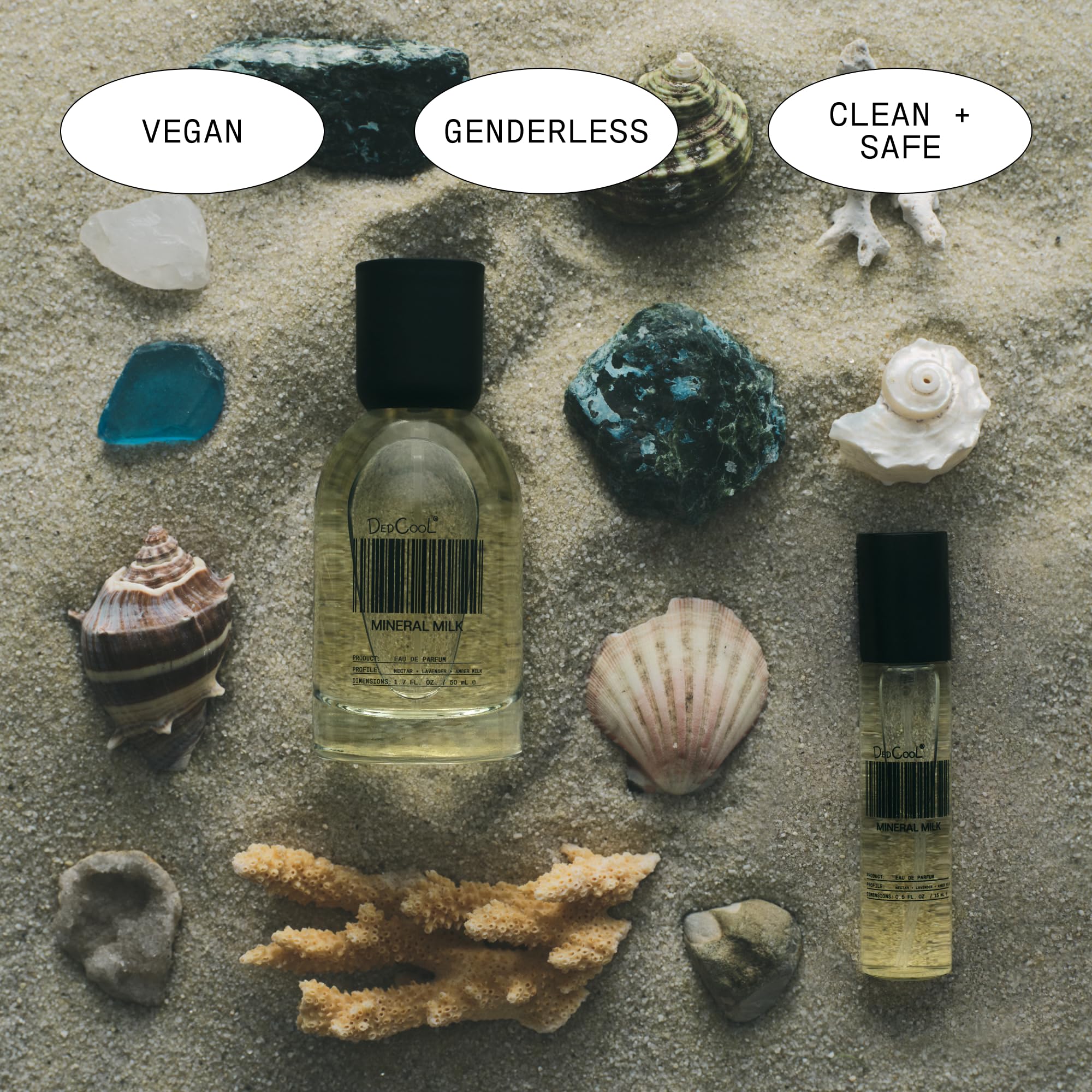 DedCool Eau de Parfum | Xtra Milk | Bergamot, White Musk & Amber | Clean Unisex Fragrance | Non-Toxic, Vegan | Travel Size Perfume, 15 mL