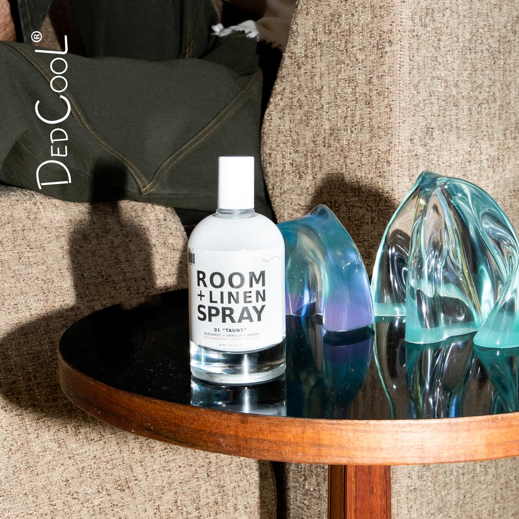 DedCool Room + Linen Spray in Xtra Milk | Natural Fabric & Linen Spray | Non-Toxic, Essential Oil Infused | Freshens Home, Bedding, Couch, Closet & Bath | 3 fl oz